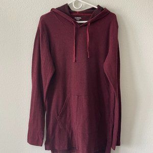 Medium-Weight Burgundy Carbon Pullover Sweatshirt